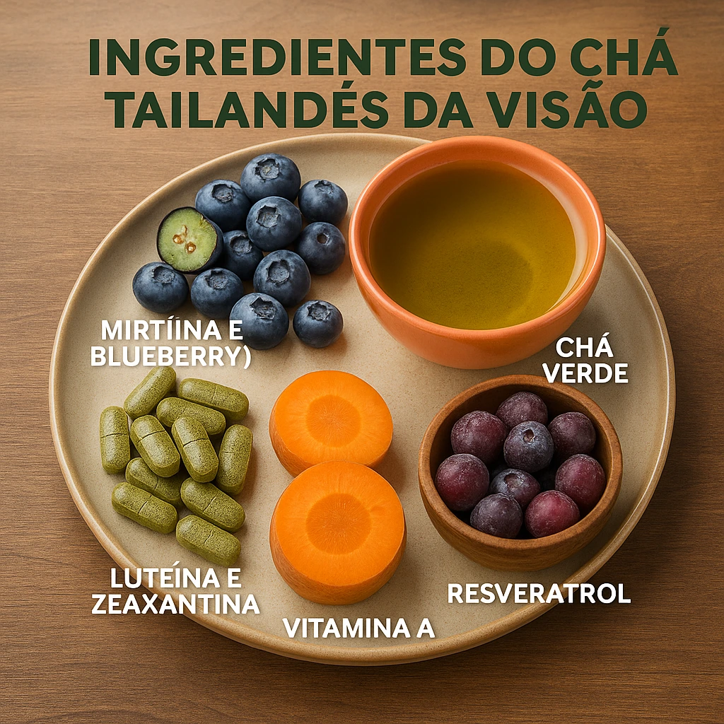 Ingredientes do Chá Tailandês da Visão