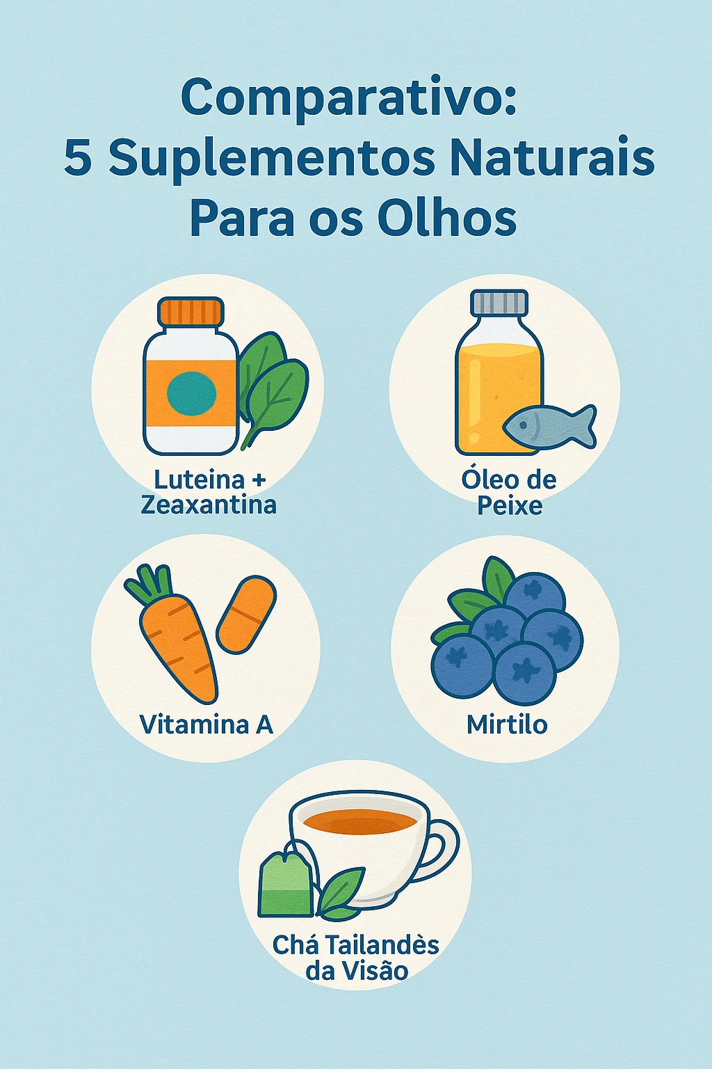 Comparativo: 5 Suplementos Naturais Para os Olhos (Incluindo o Famoso Chá Tailandês)